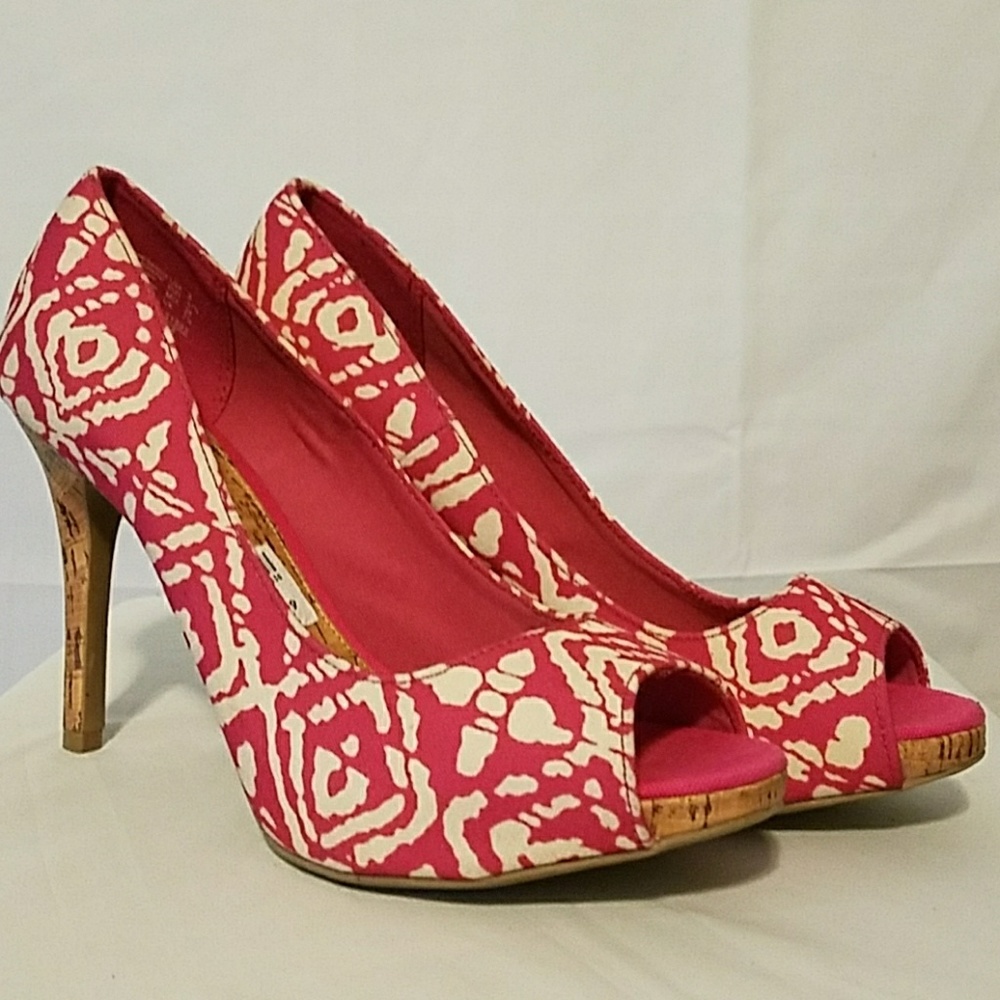 Peep-toe Cork Look Heels
